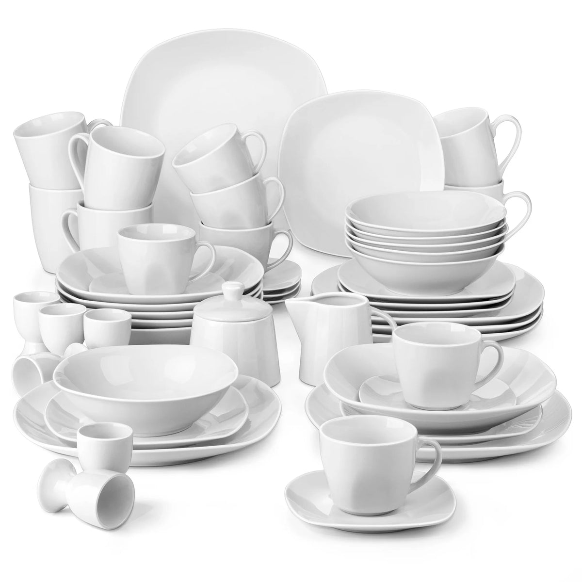 MALACASA Elisa Dinnerware Set For 6 Porcelain Service Tableware