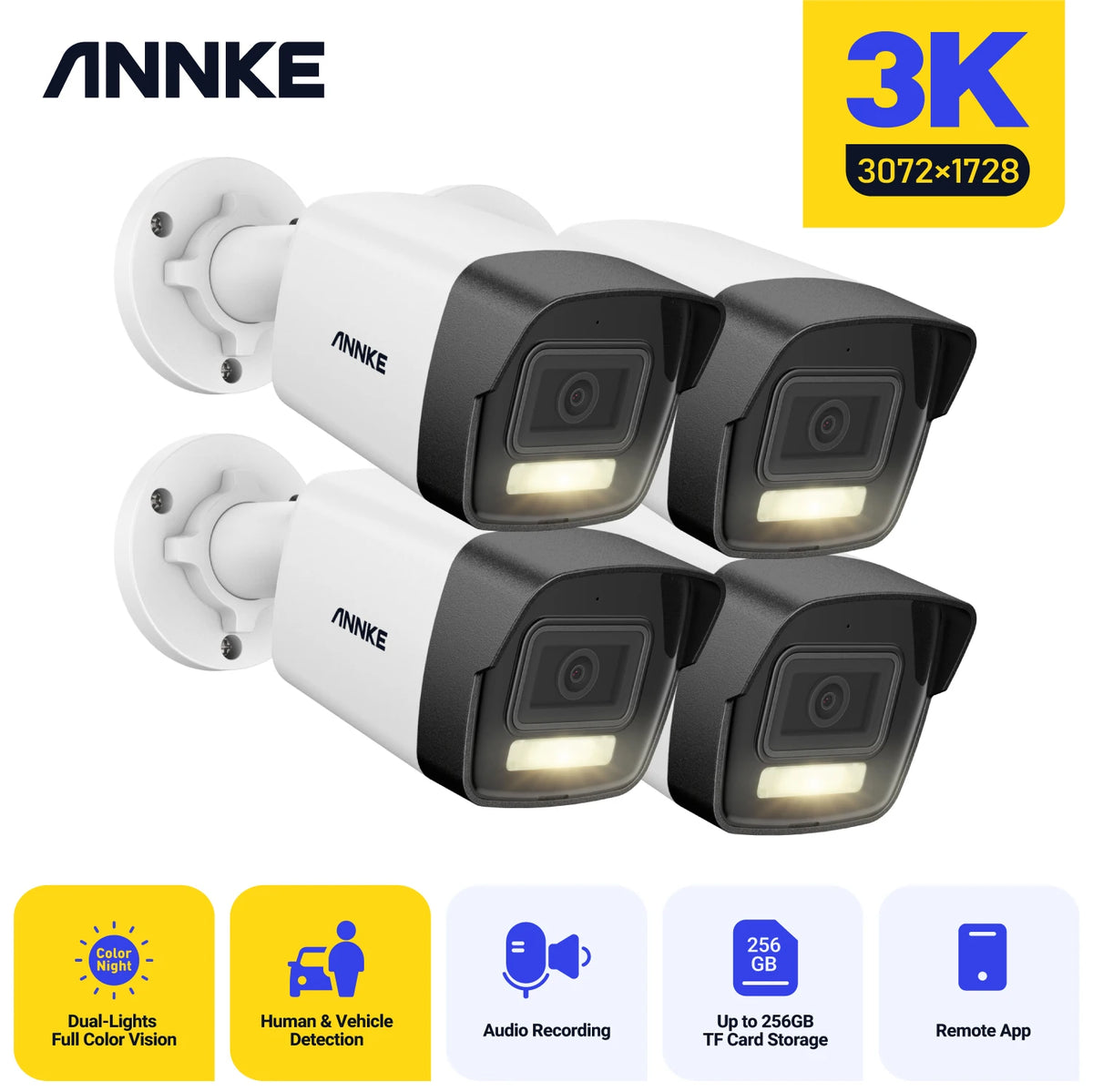 Annke 4K 8MP Outdoor POE Bullet Camera With AI Detection