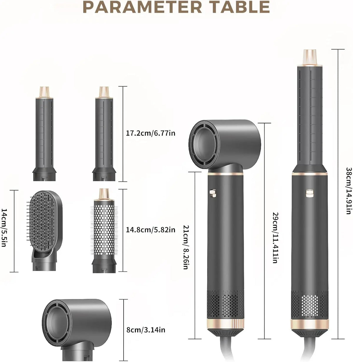 AVENHO 5 In 1 Foldable Hair Dryer For Effortless Home