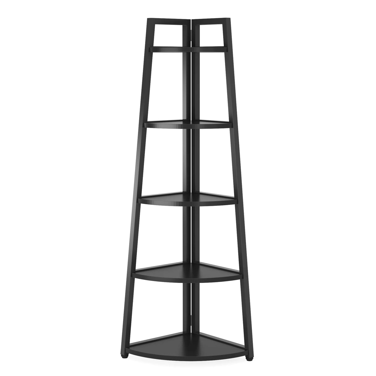 Tribesigns 5 Tier Corner Bookcase Wood Storage Rack Modern Design
