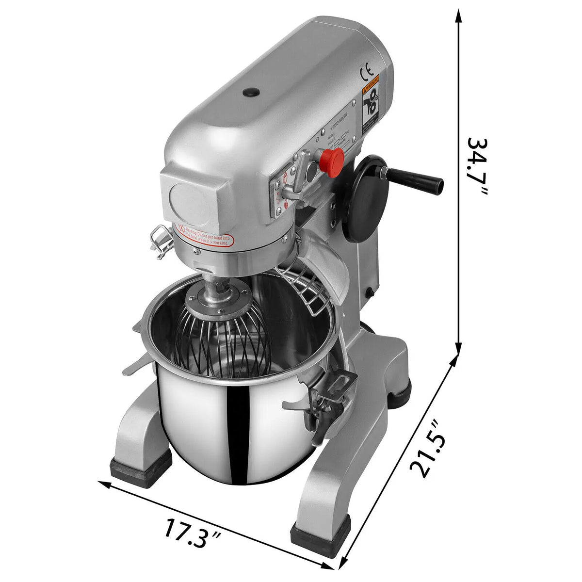 SucceBuy Electric Dough Mixer Stainless Steel Commercial Stand Mixer