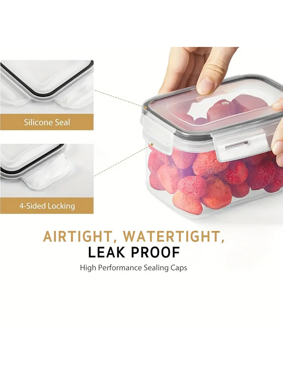 Airtight Food Storage Containers With Labels 24 Piece Set