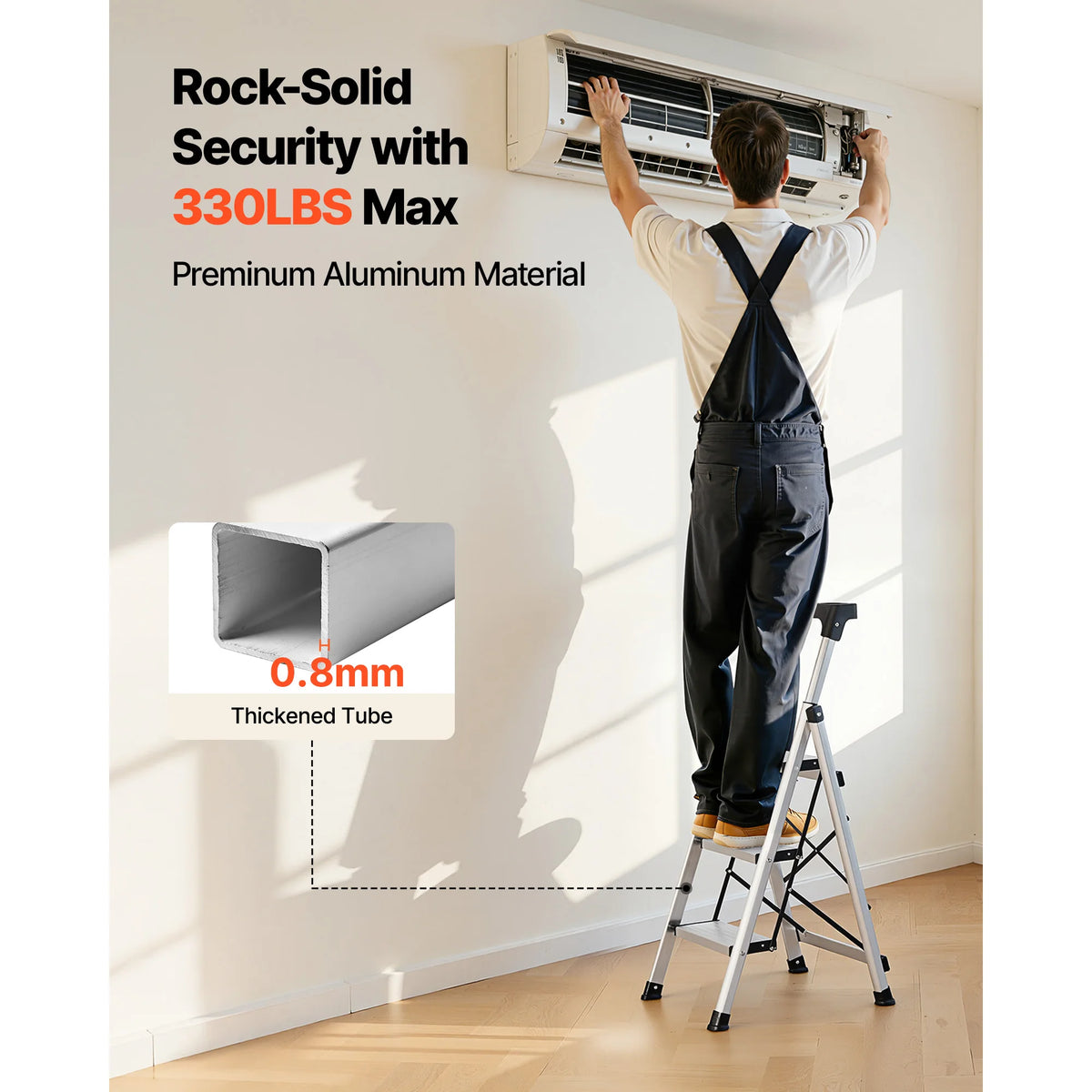 SucceBuy 3/4/5/6 Step Ladder Folding Step Stool with Anti-Slip Pedal and Comfort Handgrip 330 lbs for Kitchen Household & Office