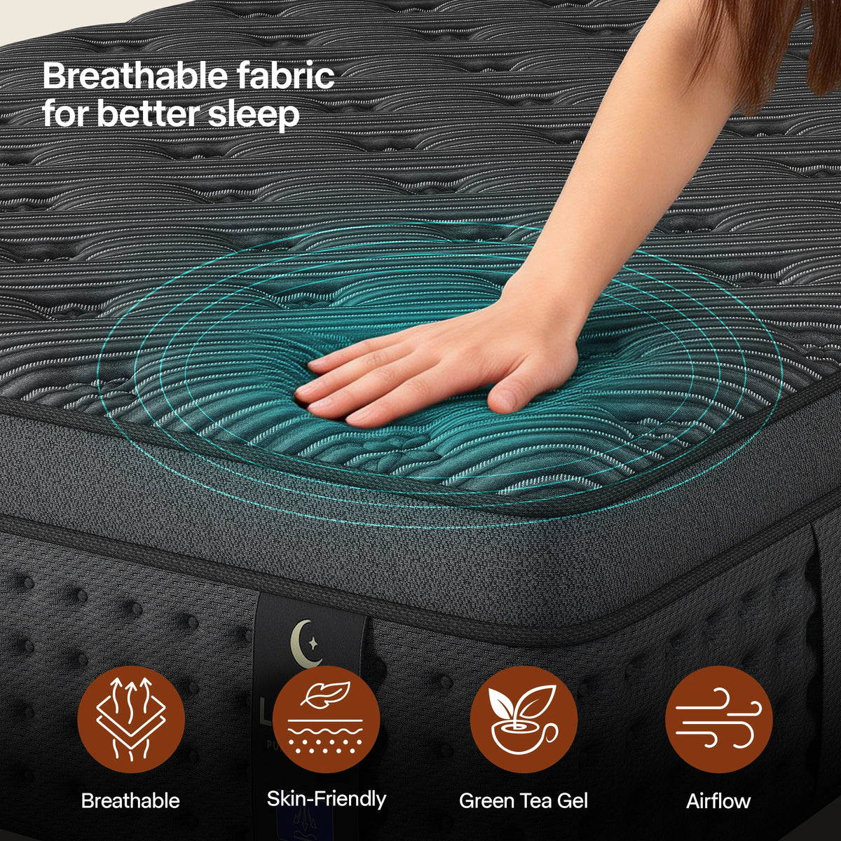 LayRoad Memory Foam Gel Foam Pocket Spring Boxed Mattress