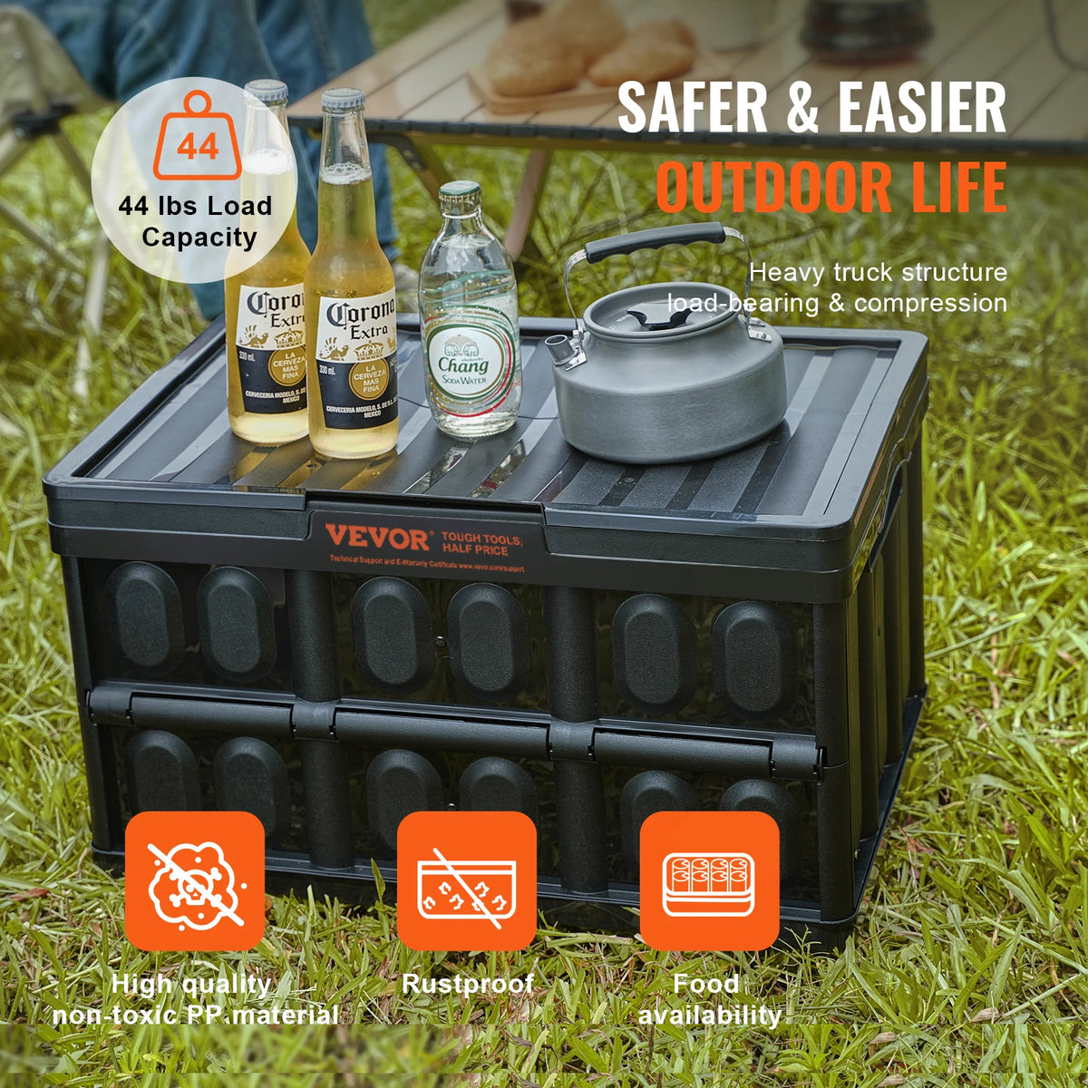 SucceBuy Collapsible Storage Bins With Lids Stackable Utility Crates