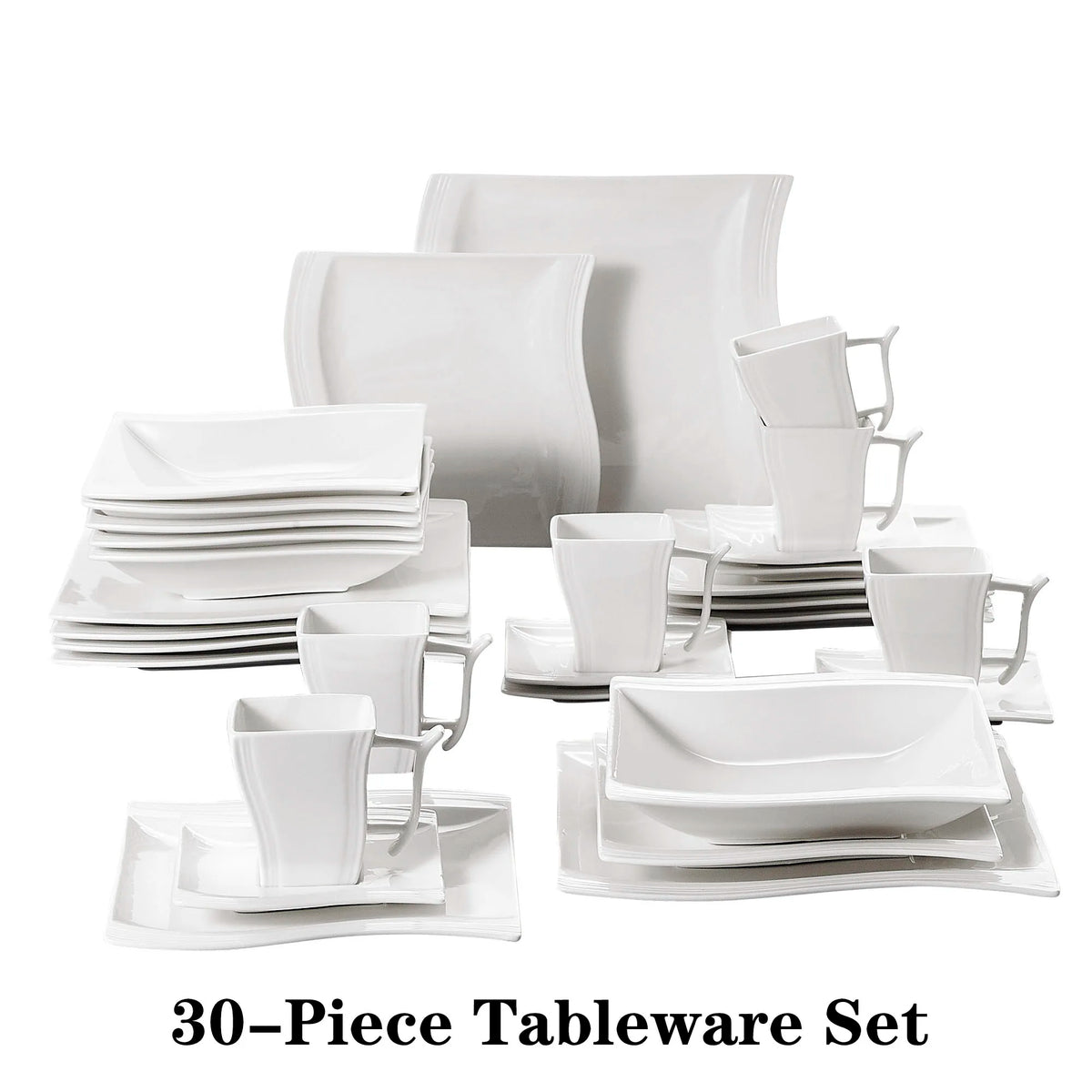 MALACASA Flora Porcelain Dinner Set For 12 Tableware