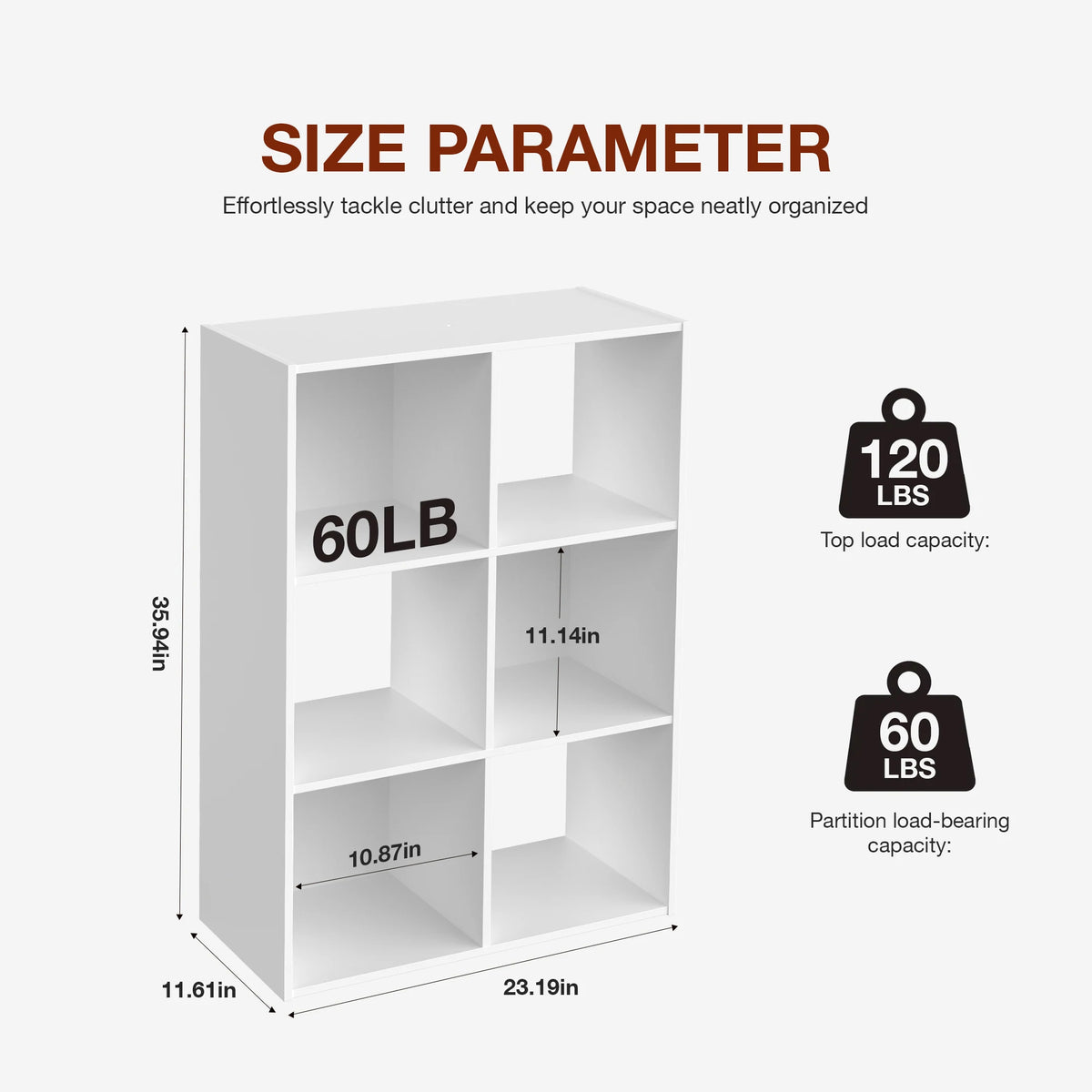 JHK Modern Wooden Cube Storage Organizer Home Office Bookcase