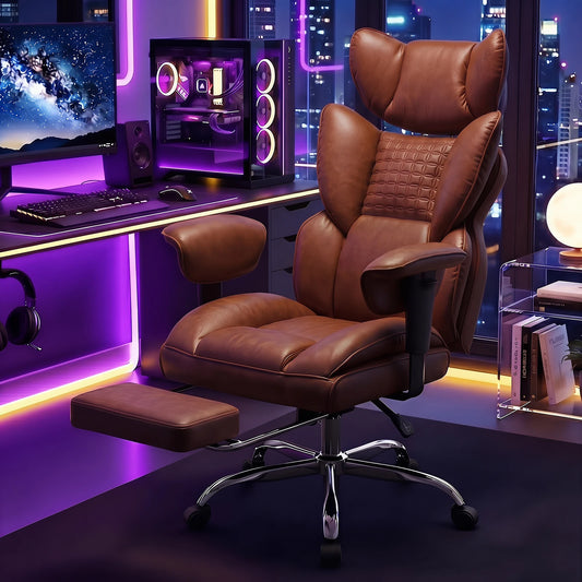 JHK Ergonomic Reclining Gaming Office Chair With Adjustable Armrests