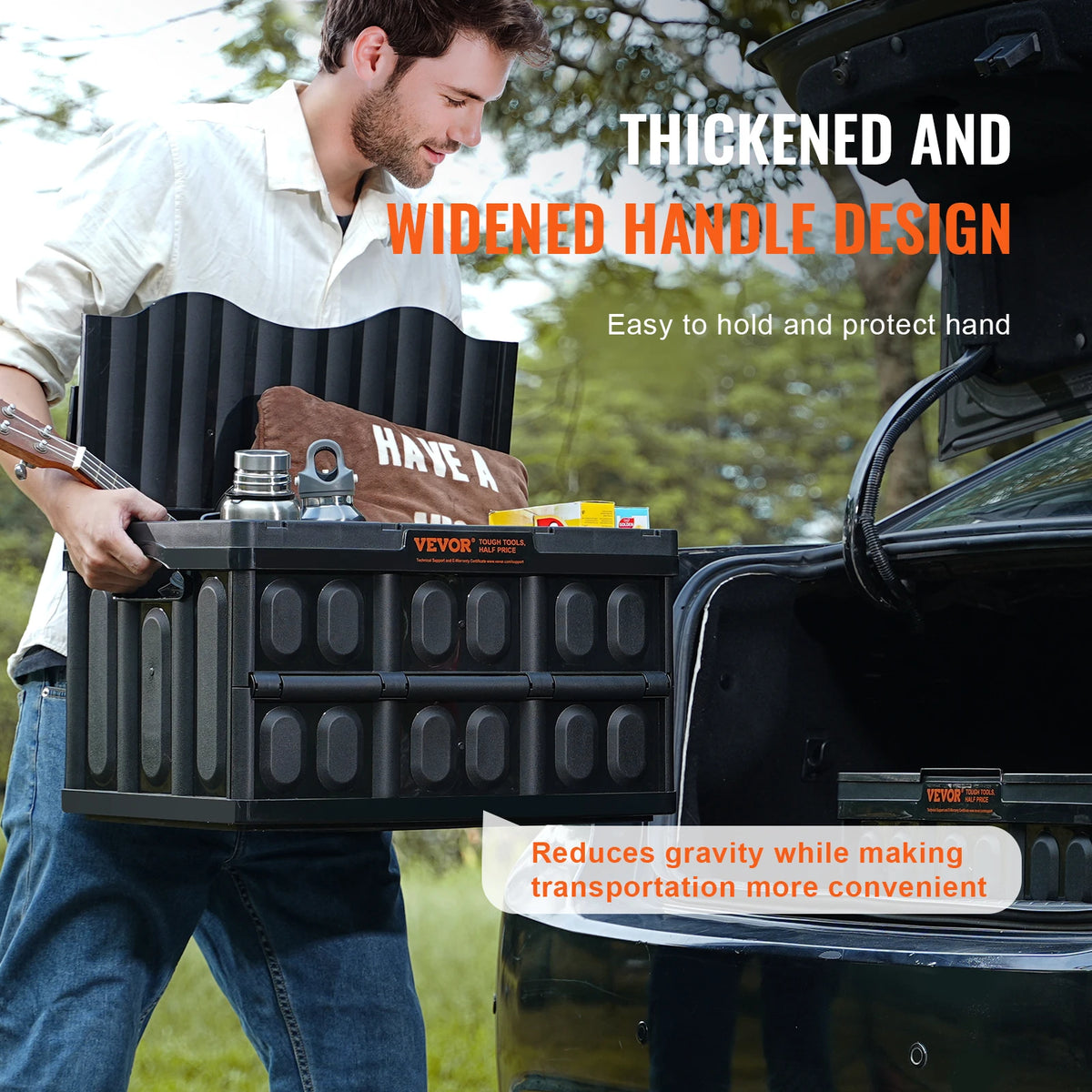 SucceBuy Collapsible Storage Bins With Lids Stackable Utility Crates