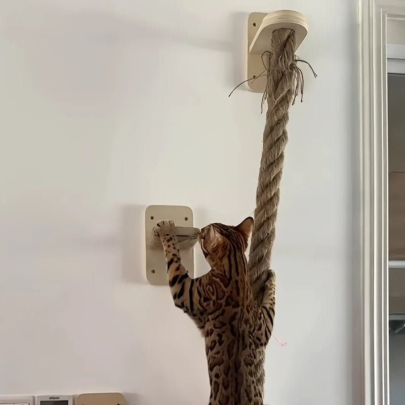 CZBNYX Wall Mounted Cat Climbing Tower With Rope Scratching Post