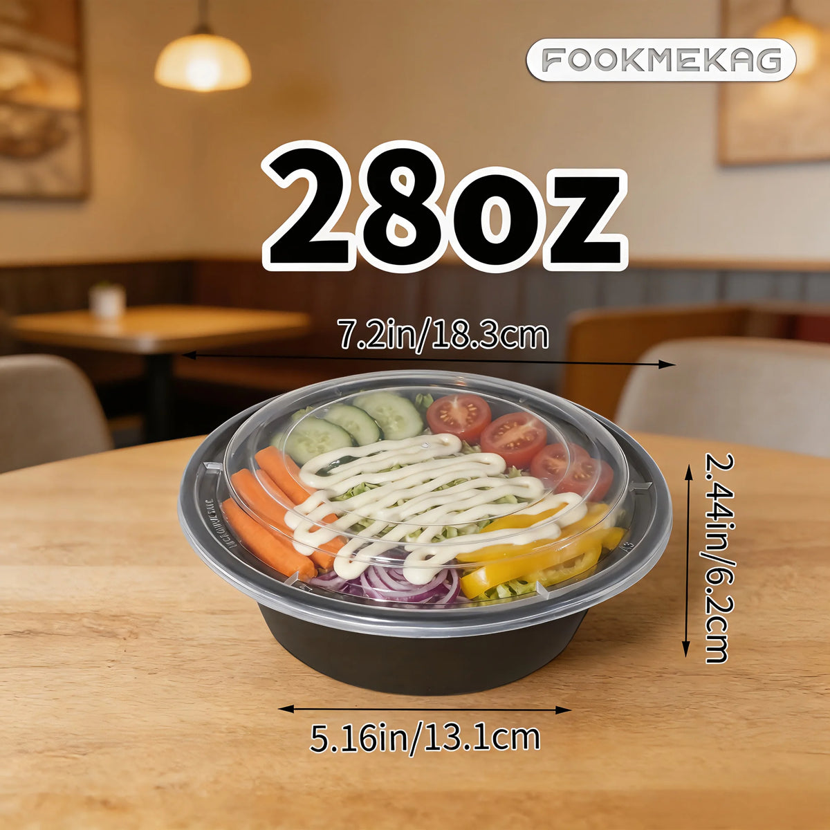 FOOKMEKAG Reusable Plastic Meal Prep Containers With Secure Lids