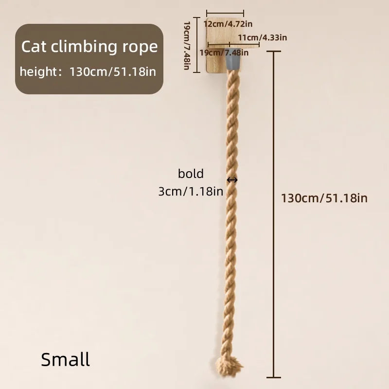 CZBNYX Wall Mounted Cat Climbing Tower With Rope Scratching Post