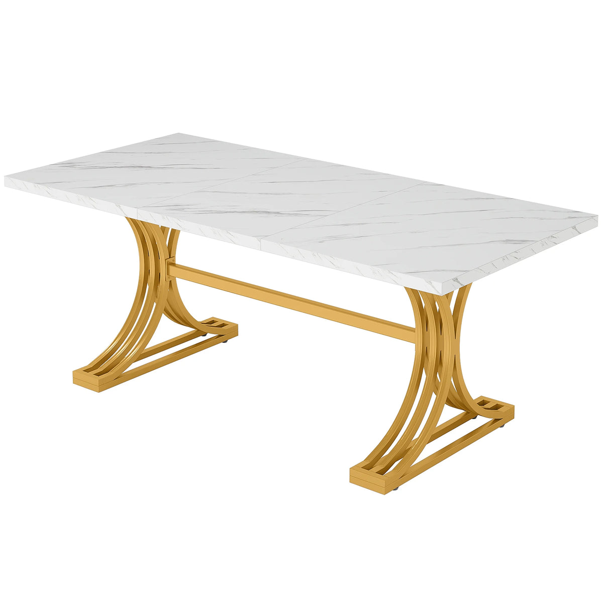 Tribesigns Modern Faux Marble Dining Table for Kitchen and Home
