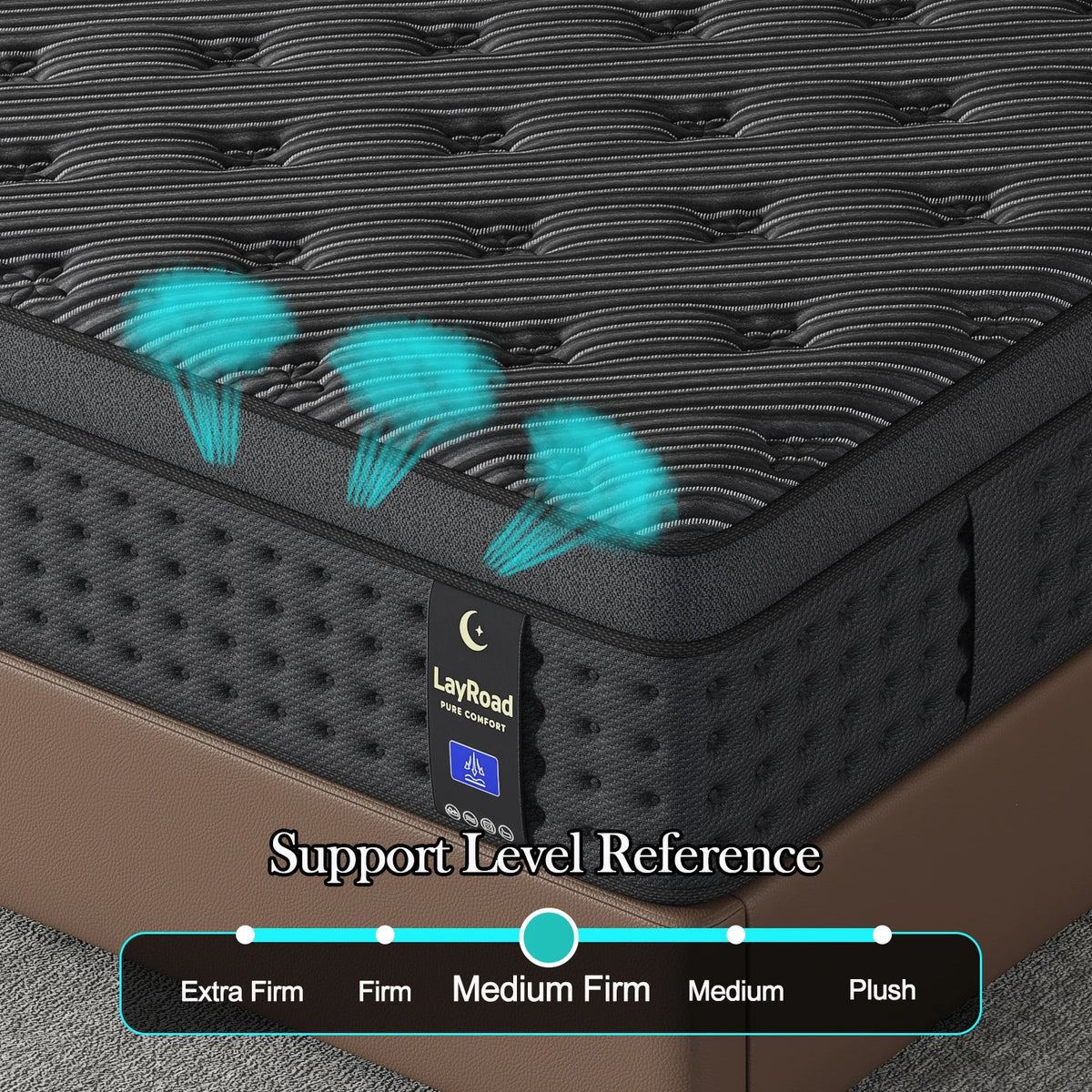 LayRoad Memory Foam Gel Foam Pocket Spring Boxed Mattress