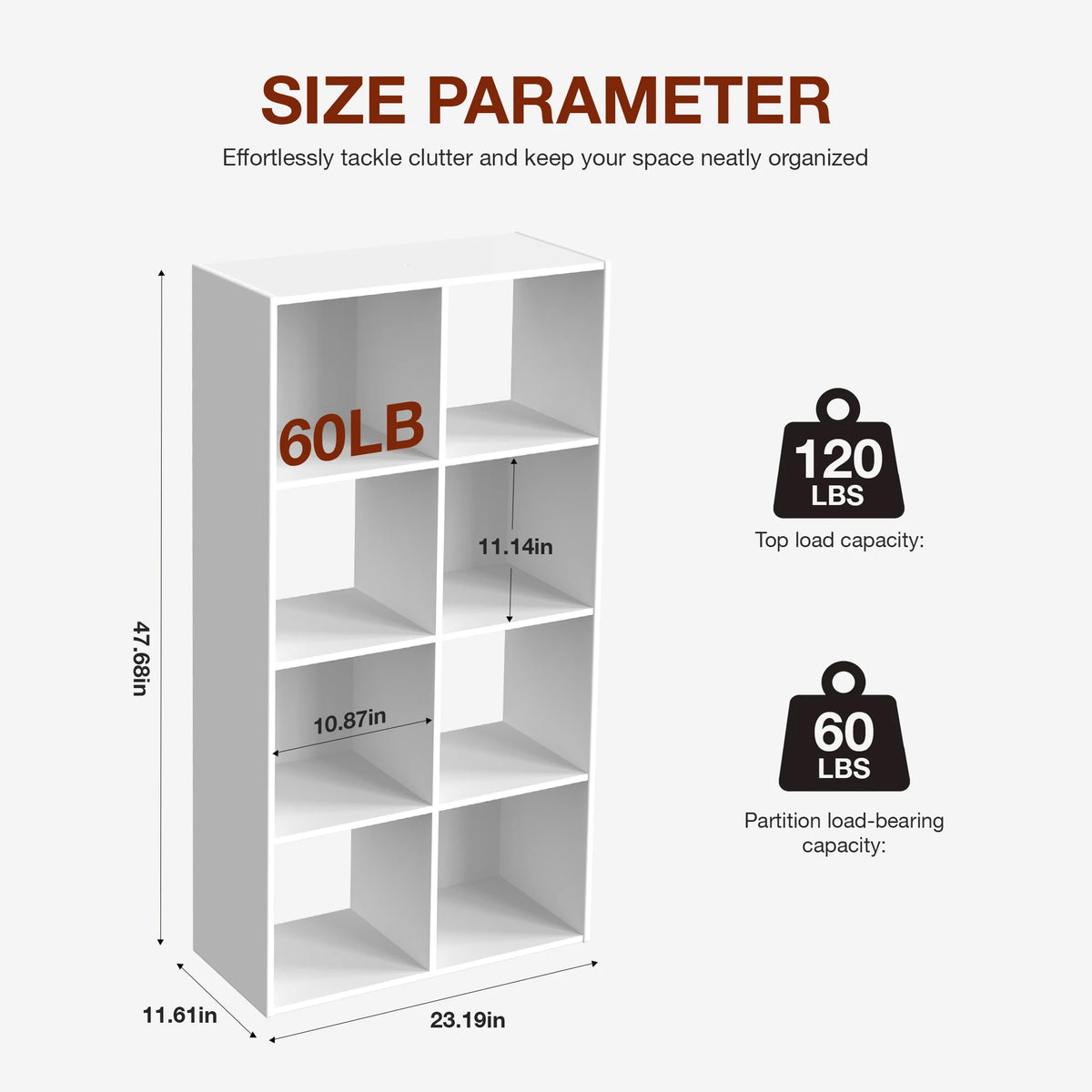 JHK Modern Wooden Cube Storage Organizer Home Office Bookcase