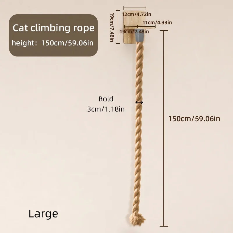 CZBNYX Wall Mounted Cat Climbing Tower With Rope Scratching Post