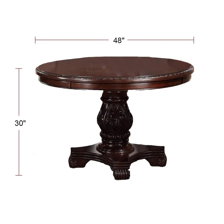 5pc Dining Set with 1 Classic Dining Table & 4x Side Chairs,Round Table, Chair