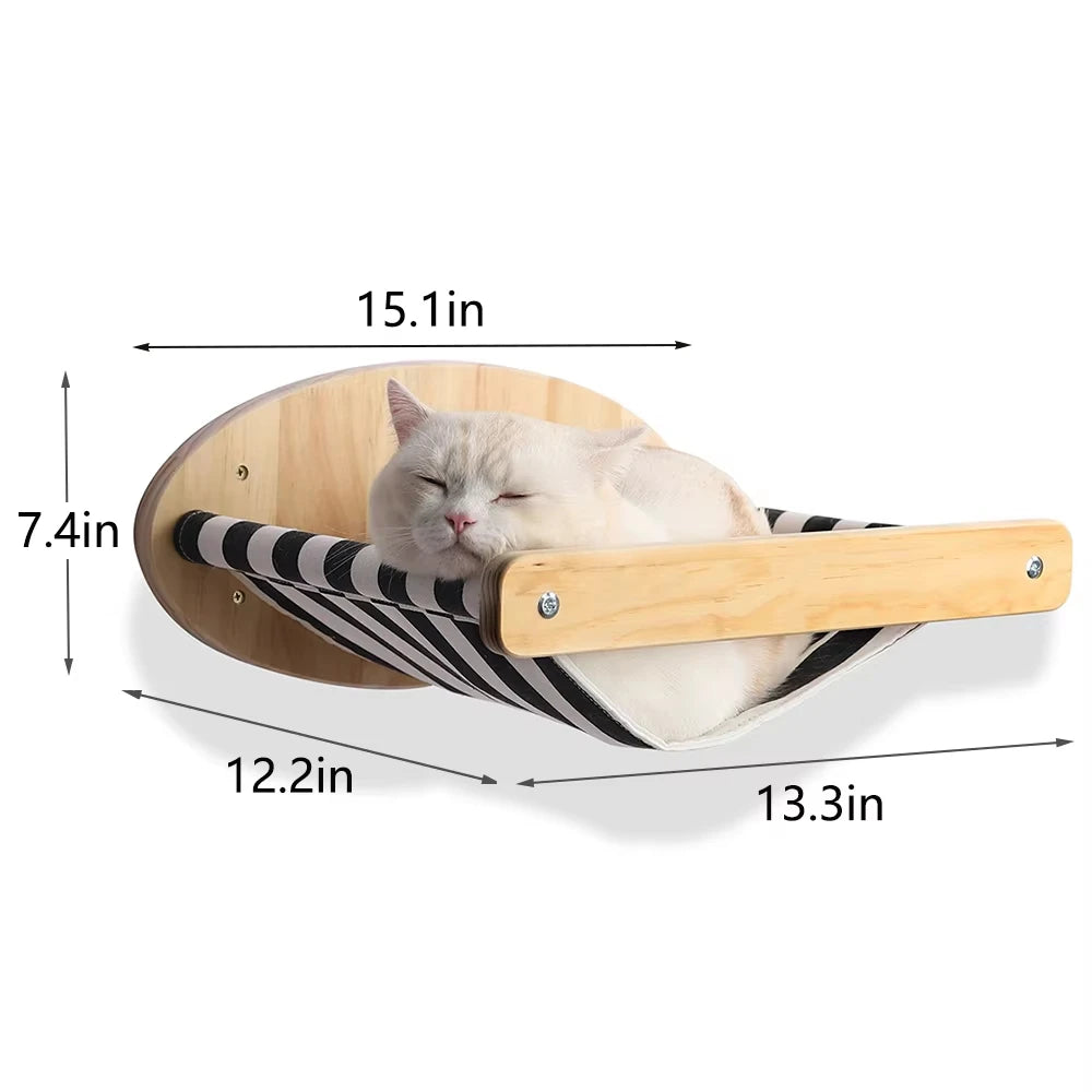 Wall Mounted Cat Climbing Stairway With Sisal Scratching Post