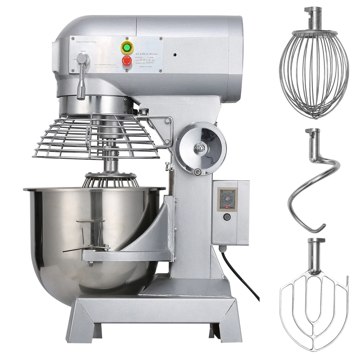 SucceBuy Electric Dough Mixer Stainless Steel Commercial Stand Mixer