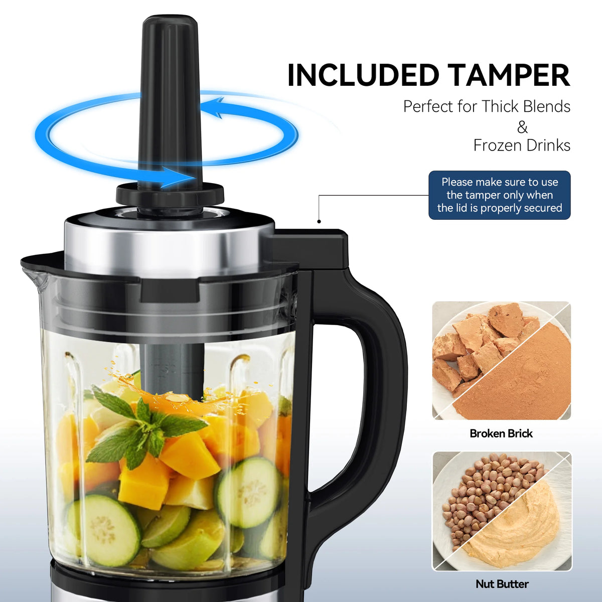 Astralship High Speed Countertop Blender With Glass Jar Auto Clean