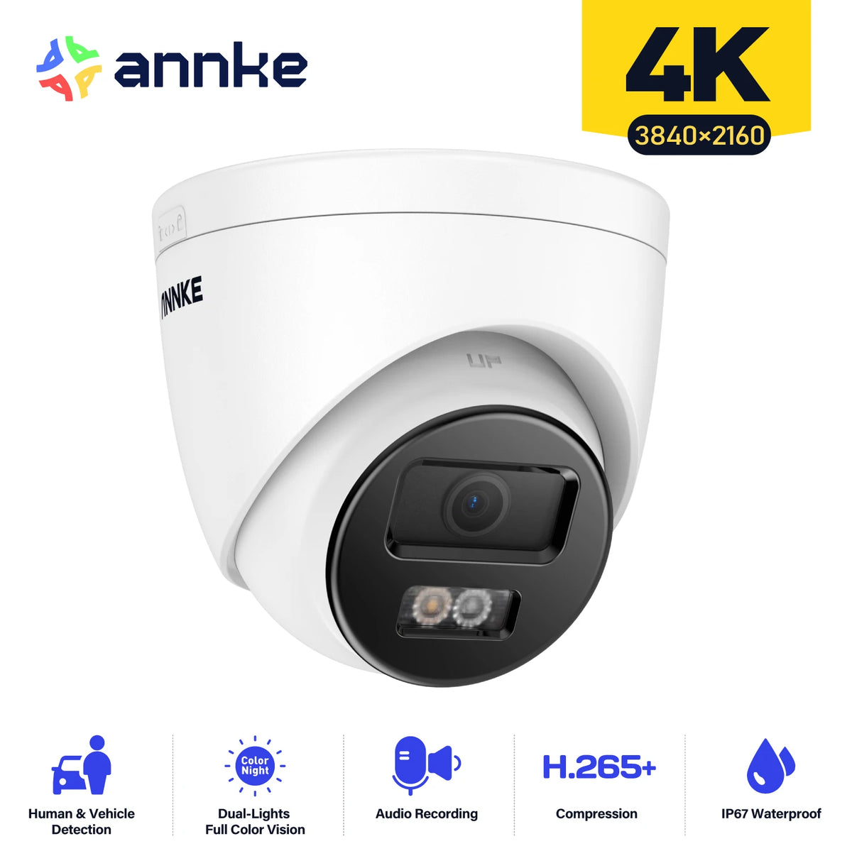 Annke 4K 8MP Outdoor POE Bullet Camera With AI Detection